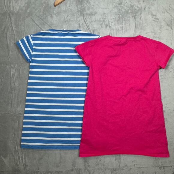 Crewcuts Girls Dress Size 6 Lot of Two Dresses PInk, Blue & White w Pockets - Picture 2 of 8